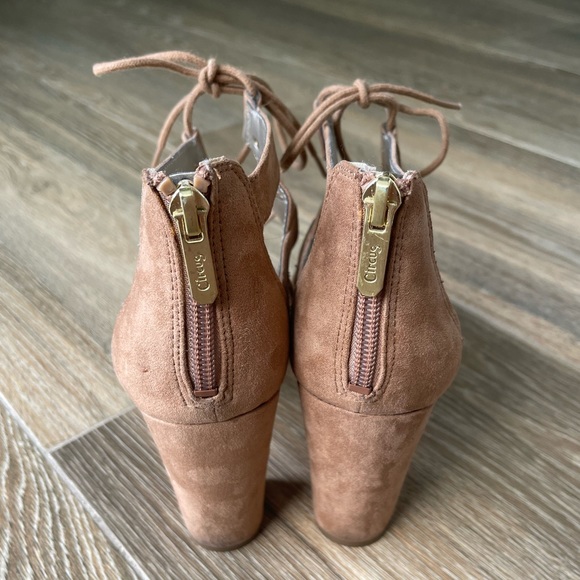 Sam Edelman Nude Suede Heels size 8.5 - Picture 5 of 7